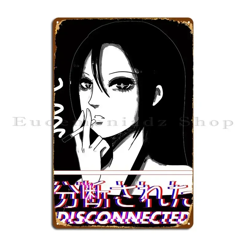 Aesthetic Anime Girl Eboy Metal Sign Retro Bar Poster PaintingCustomized Tin Sign Poster