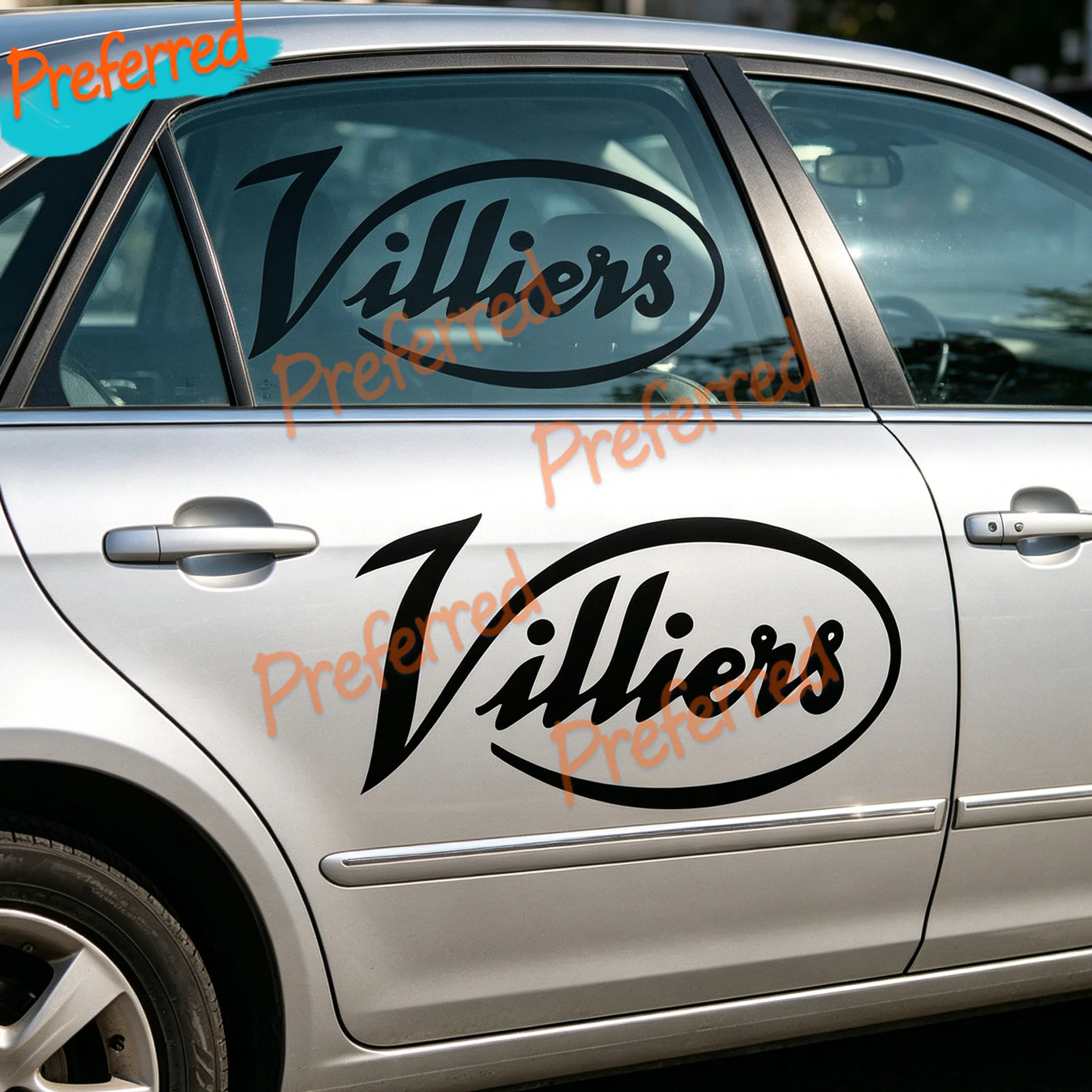 2 наклейки Villiers Decal Sticker Pre65 Trials Twinshock Motocross Kart 210 Challenge, настраиваемые в любом размере — без фона