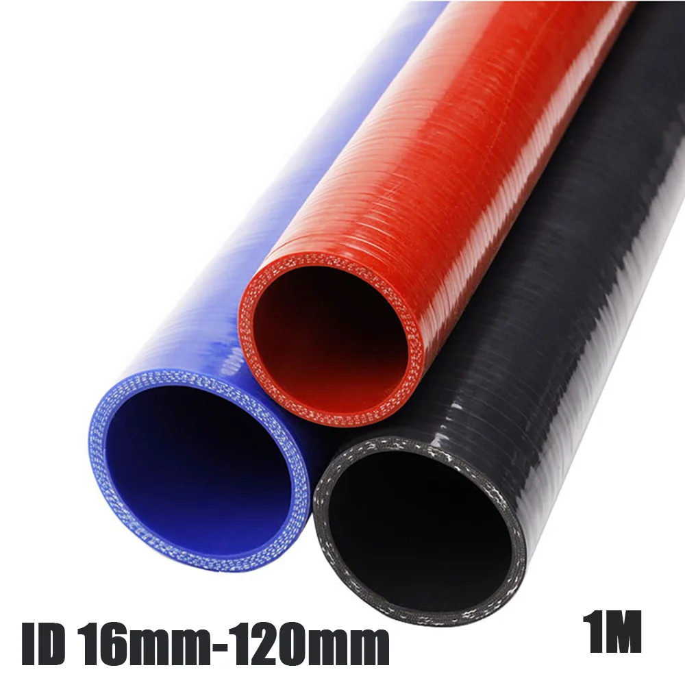 

ID16mm-120mm Red blue black Reinforced Universal High Temp Straight Silicone Hose Lntercooler Tube Turbocharger Connection Pipe