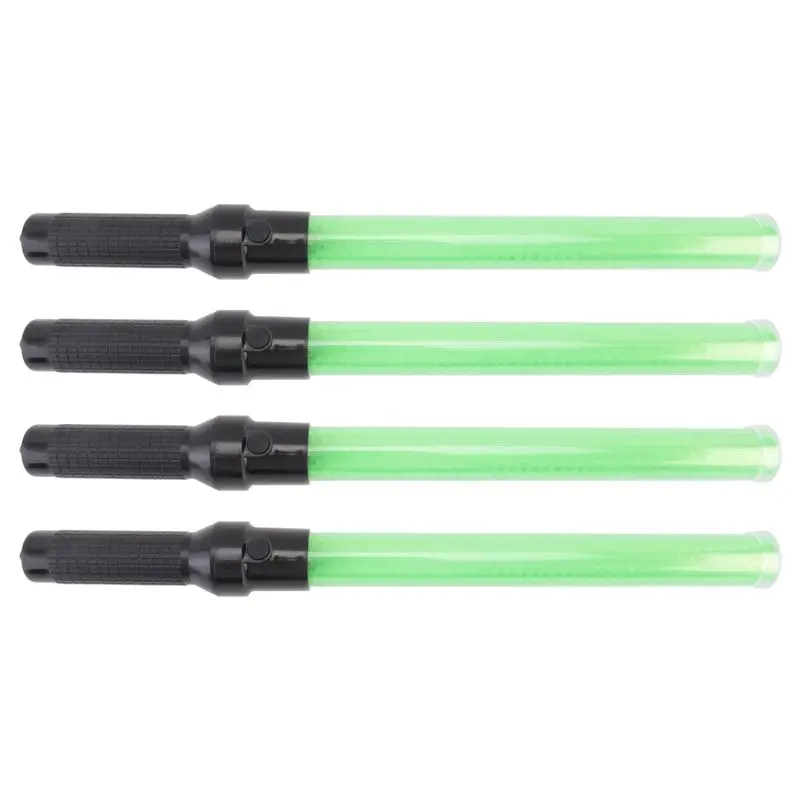 A11I 4Pack Traffic Wand 54Cm Led Traffic Control Wand Safety Light Wand With 2Flashing Modes Air Marshaling Signal Wand