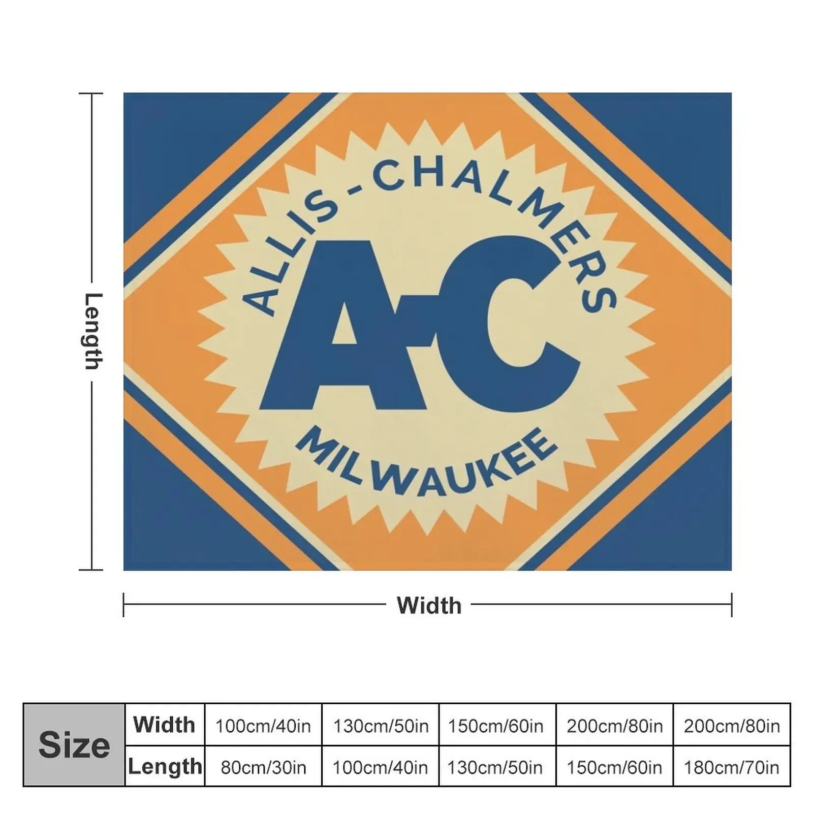 Allis Chalmers retro logo Throw Blanket Blankets For Baby Hair Blankets