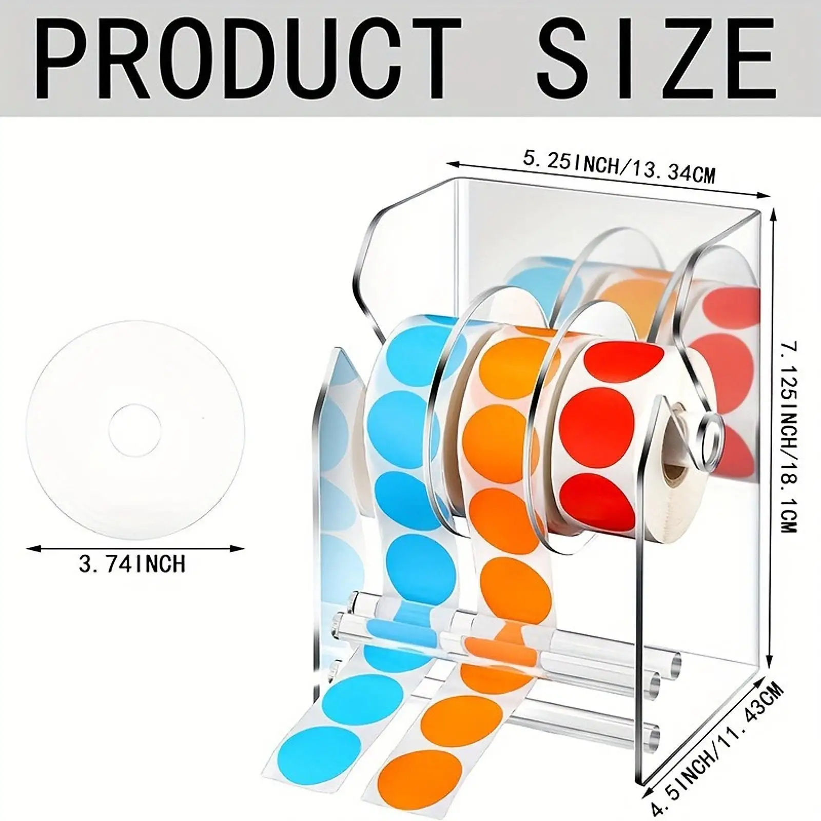 Adjustable Label Dispenser Roll Sticker Dispenser for Office