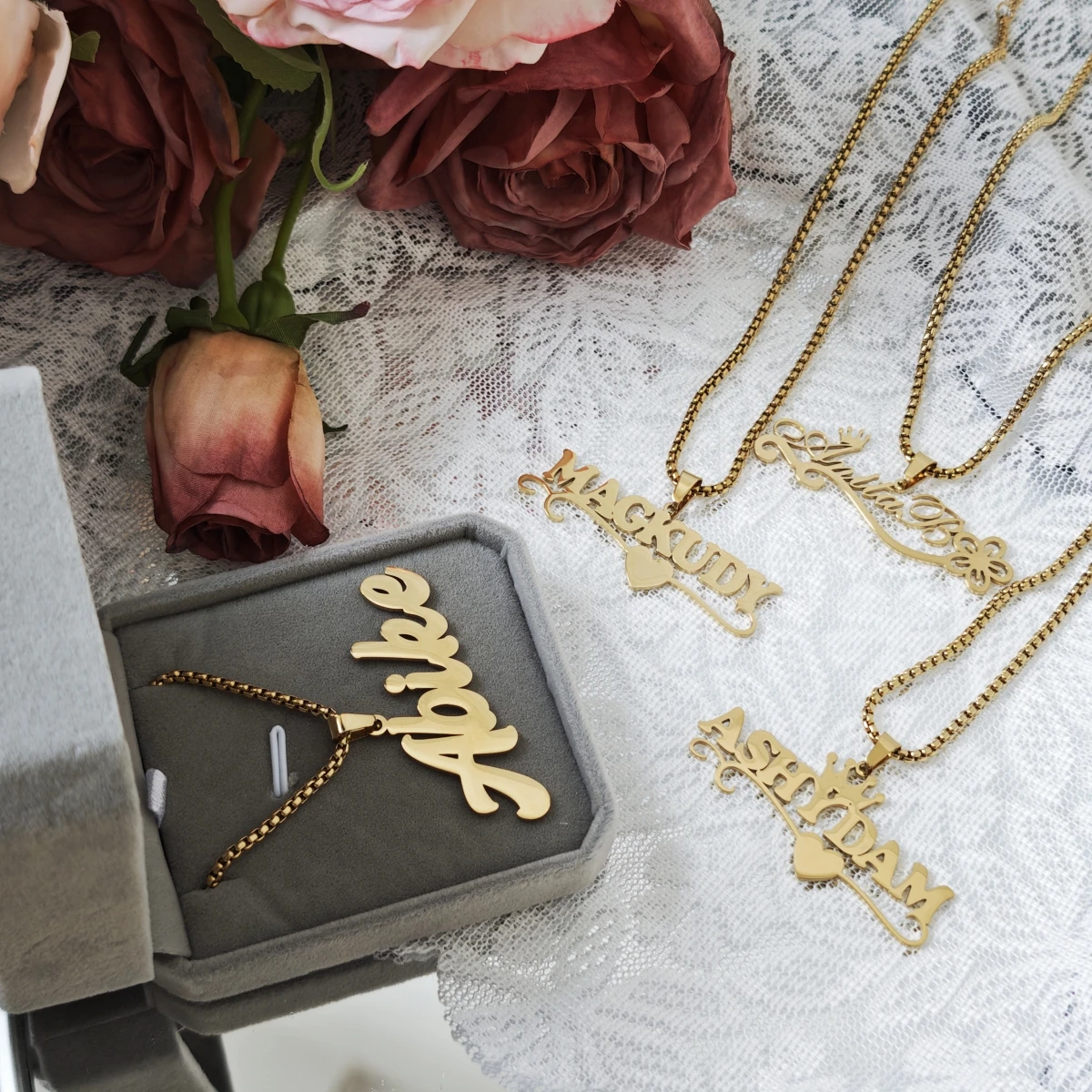 Customized Stainless Steel Necklace Personalized Name Men's And Women's Pendant Necklace Banquet Party Jewelry Holiday Gift