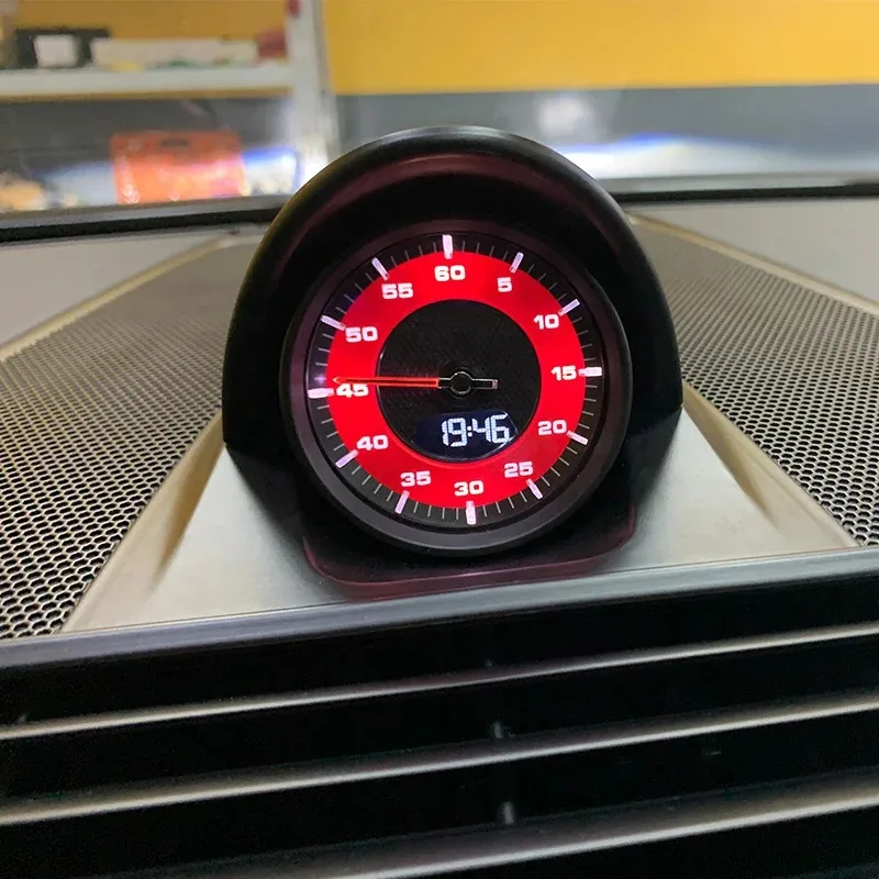 Venda quente da fábrica upgr interior painel tempo acessório eletrônico carro cronômetro medidor relógio para panamera 2017-2023
