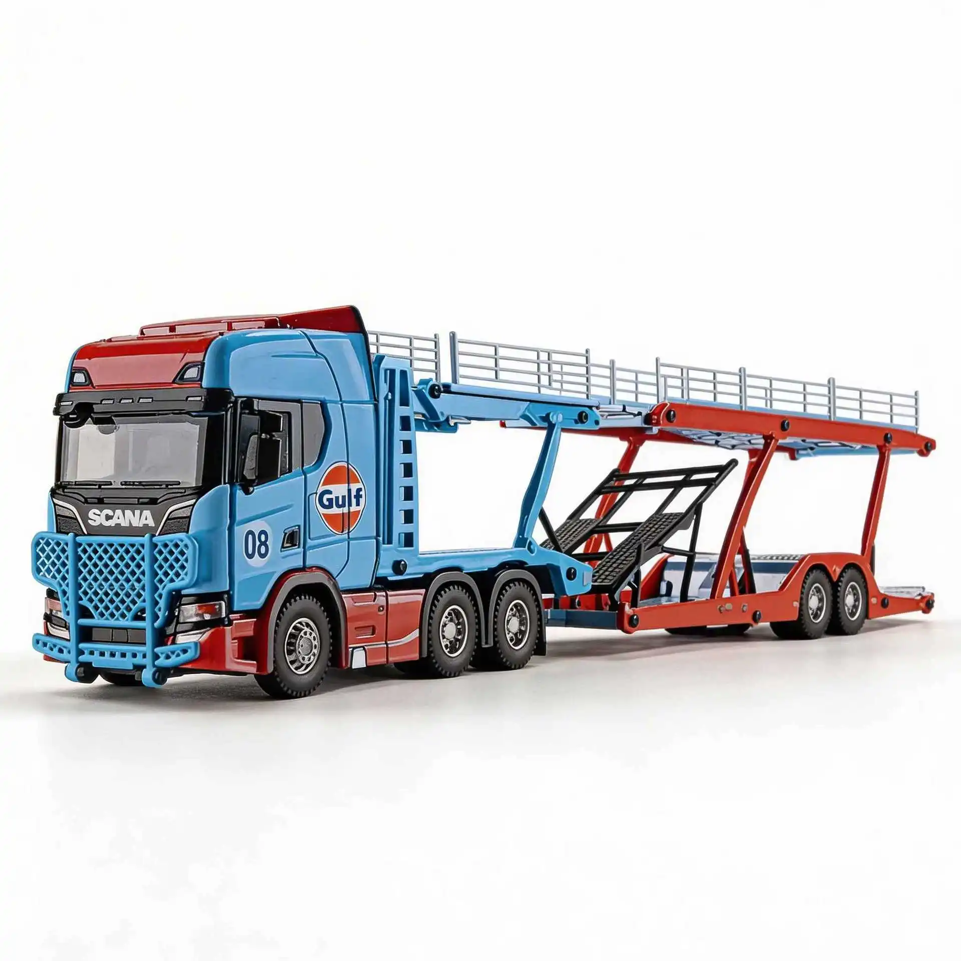 1:50 SCANIA Double Deck Flatbed Transport Vehicle Alloy Metal Diecast Model Car Trendy & Desktop Display Holiday Ornaments