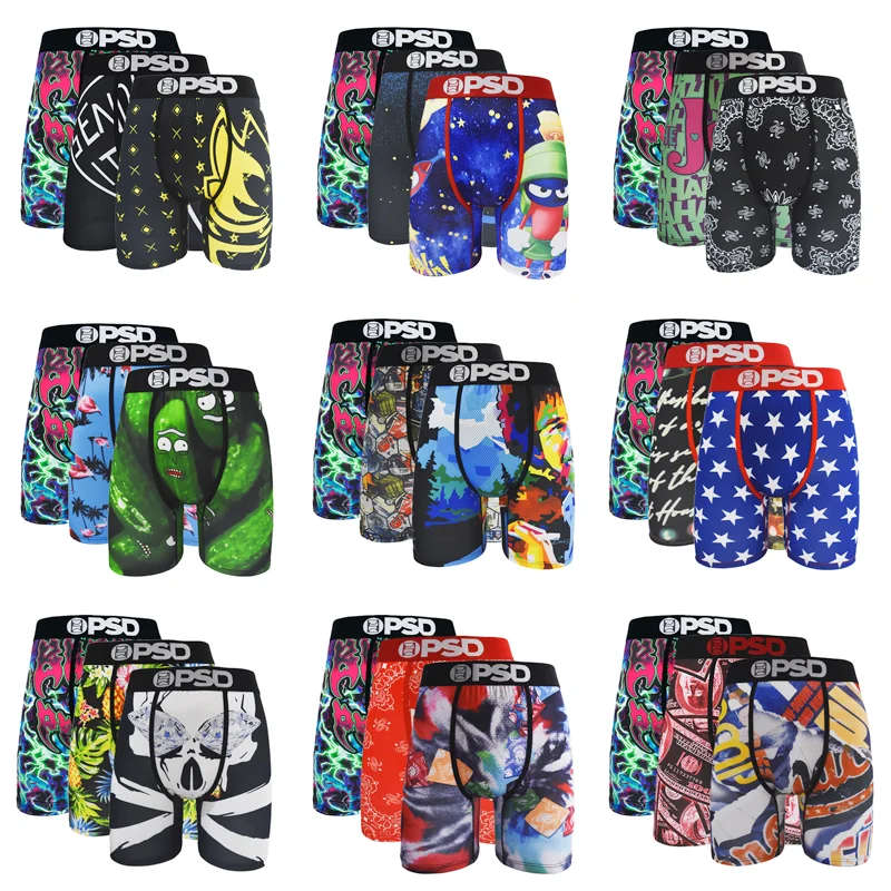 

3pcs Men's Boxer Briefs Polyester Fashion S-XXL - Moisture-Wicking, Lightweight, Elastic. Perfect for Daily/Active Life