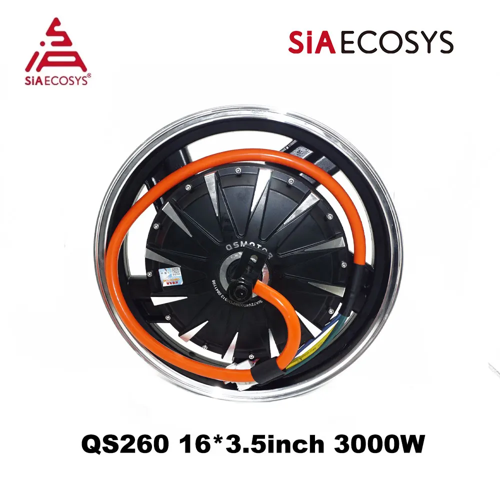 

QSMotor 16*3.5inch 3000W 260 V4 Hot Sale BLDC In Wheel Motor Dual Shaft Hub Motor For Electric Scooter/ E-Motorcycle