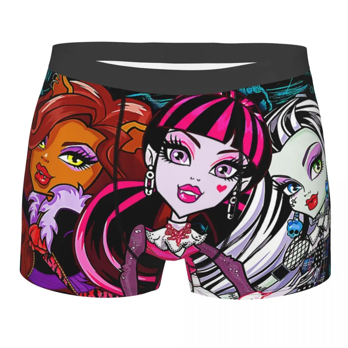 Three Of Us Monster High Doll Underpants Cotton Panties Men\'s Underwear Sexy Shorts Boxer Briefs