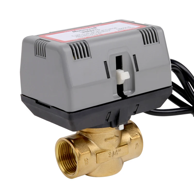 Magnetventil 1/2'' 3/4'' 1'' 2 Way Brass Motorized Shut-off Valve AC220V With VC6013 Fan Coil Electric Globe Valve Wasser und Dampf — Detail 2