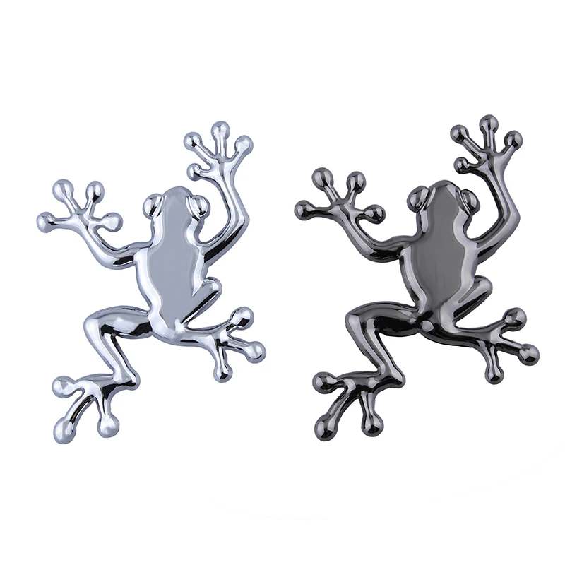 

3D Frog Car Logo Metal Car Personality Funny Cute Modified Body Sticker Scratch Sticker Tail Decoration Sticker Car Accessories