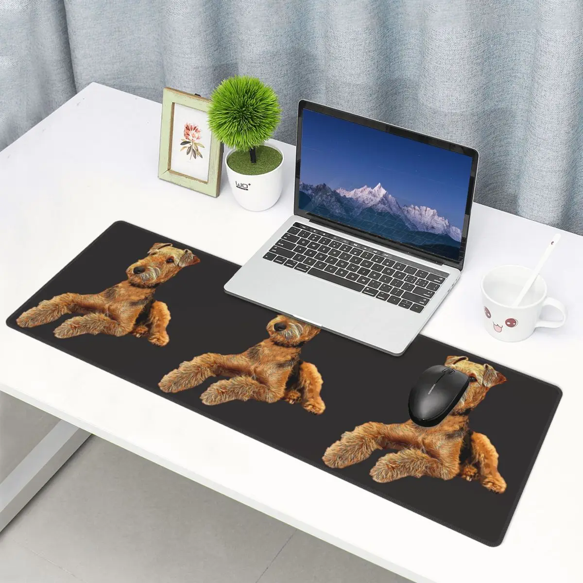 Large Mouse Pad Airedale Terrier Beautiful Dog Gamer PC Laptop Mats Keyboard Carpet Computer Gaming Office Accessories Desk Mat