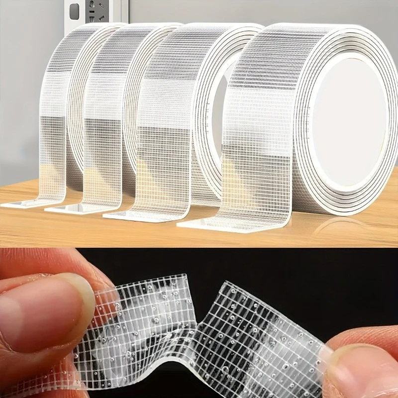 5m Ultra-Strong Nano Double-Sided Adhesive Tape - Clear, Removable & Waterproof - Heavy-Duty, Extra Sticky Strip for Endless Use