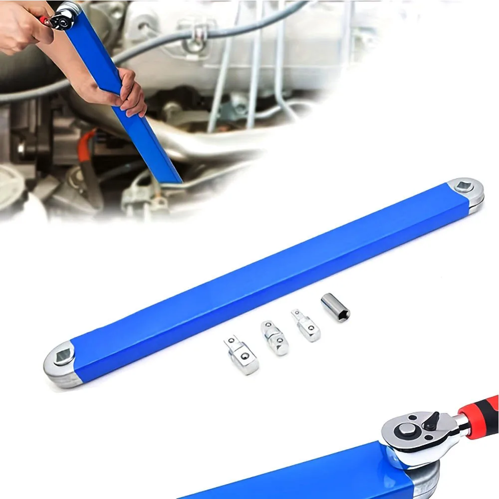 

Расширенный многофункциональный универсальный регулируемый удлинительный ключ Двусторонний удлинительный ключ с храповым механизмом двойного назначения