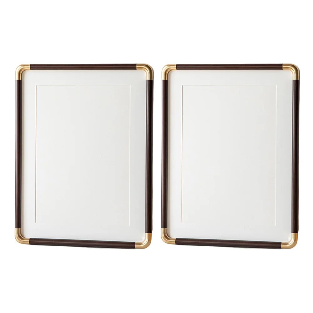 Photo Frame Set of Two Rounded Corners for Calligraphy and Painting Display Suitable for Wall Hanging or Table Use