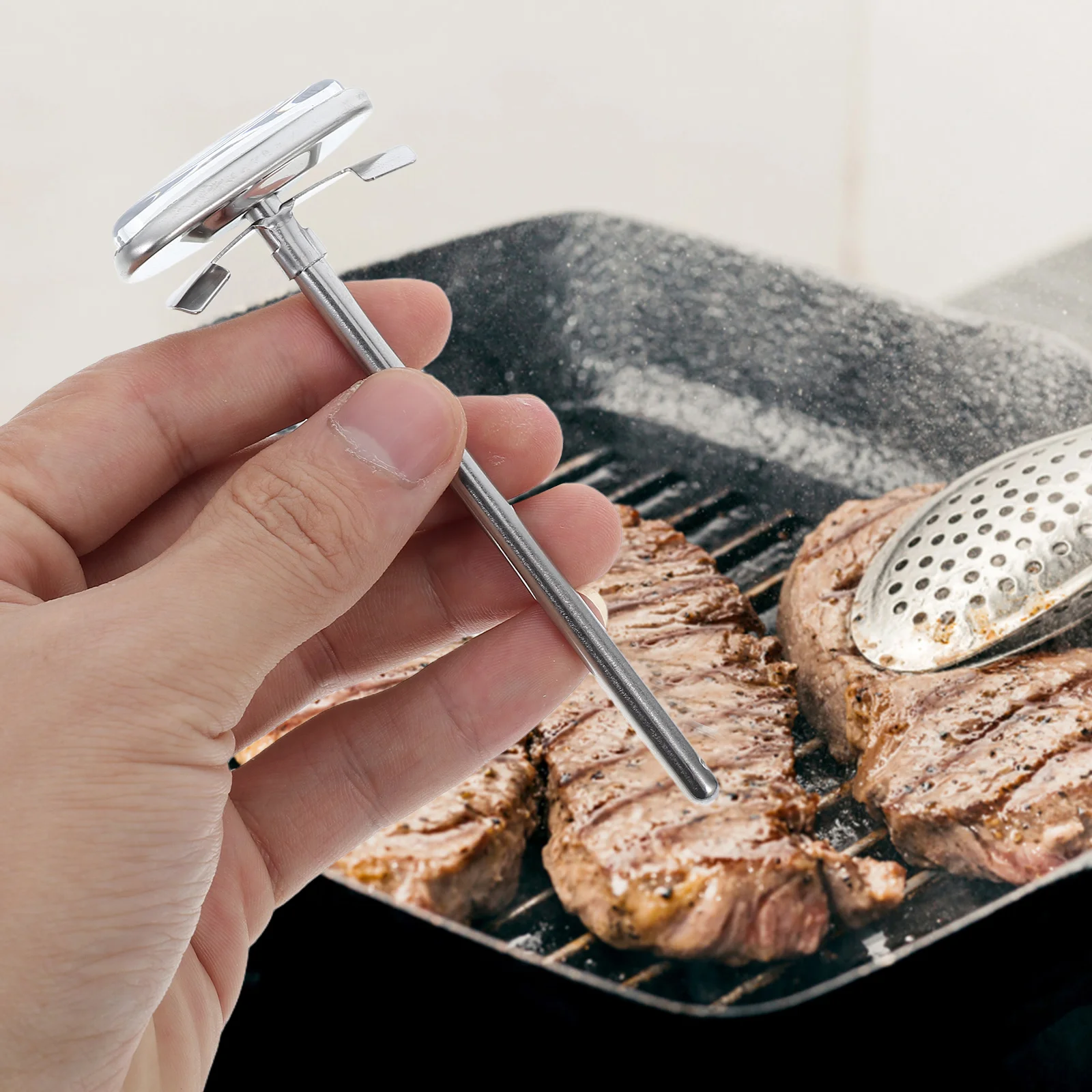 

Stainless Steel Fry Thermometer Deep Frying Cooking Tool Accurate Oil Temp Gauge for Turkey Bbq Baking Kitchen