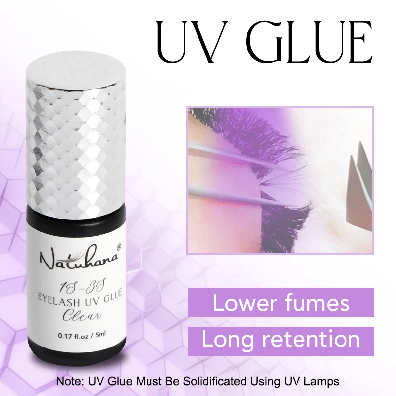 NATUHANA UV GLUE 1-3S Fast Drying Strong False Eye Lash Glue Adhesive For Eyelash Extensions