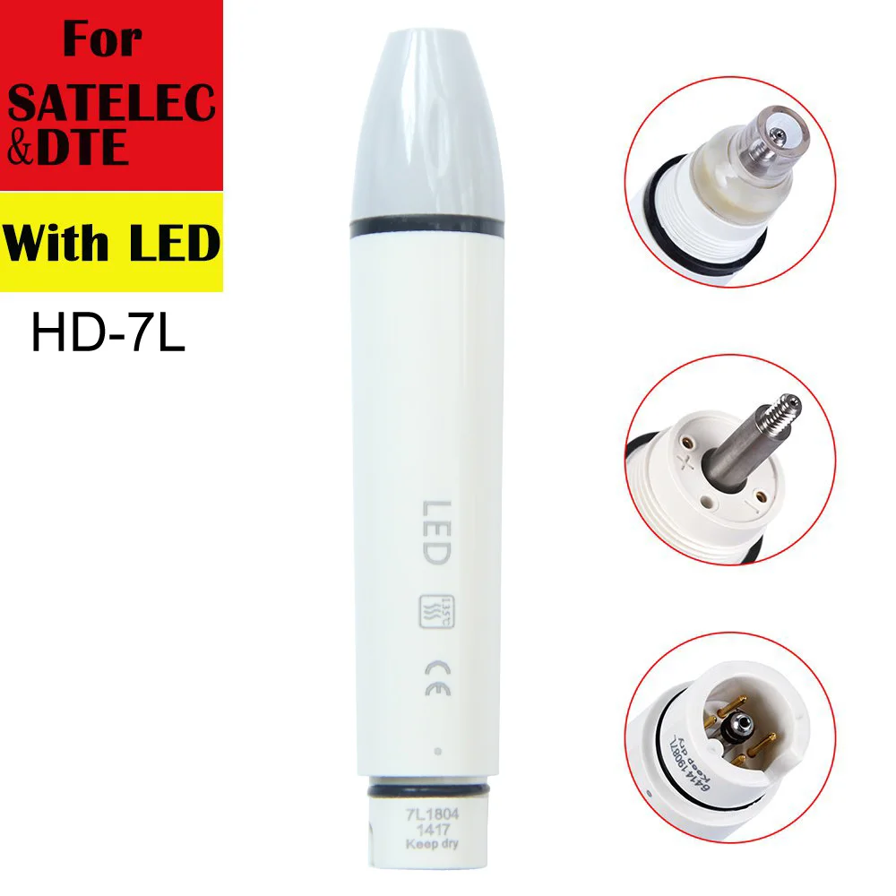 SKYLUN Dental Ultrasonic Piezo Scaler Handpiece HD-7L HW-5L HD-7H HW-3H With/Without Led Fit For SATELEC DTE WOODPECKER EMS VRN