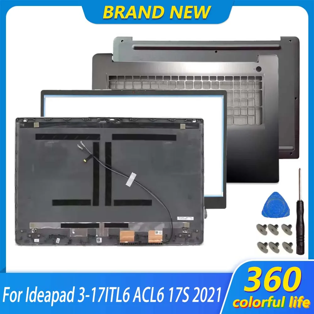 New Case For Ideapad 3-17ITL6 ACL6 17S 2021 Laptop LCD Back Cover Front Bezel Upper Top Case Lower Bottom Cover Housing Gray