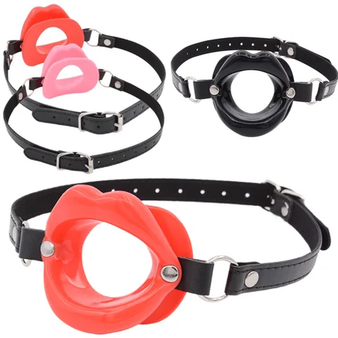 Silicone Oral Fixation Lips Ring Silicone O-Ring Open Mouth Gag for Couples Sex Toys BDSM Bondage Restraint Lips Shape 18+