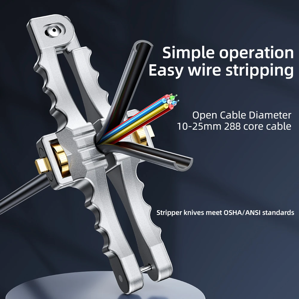 Optical fiber longitudinal operation, longitudinal sheathed cable slitting machine, optical cable stripper
