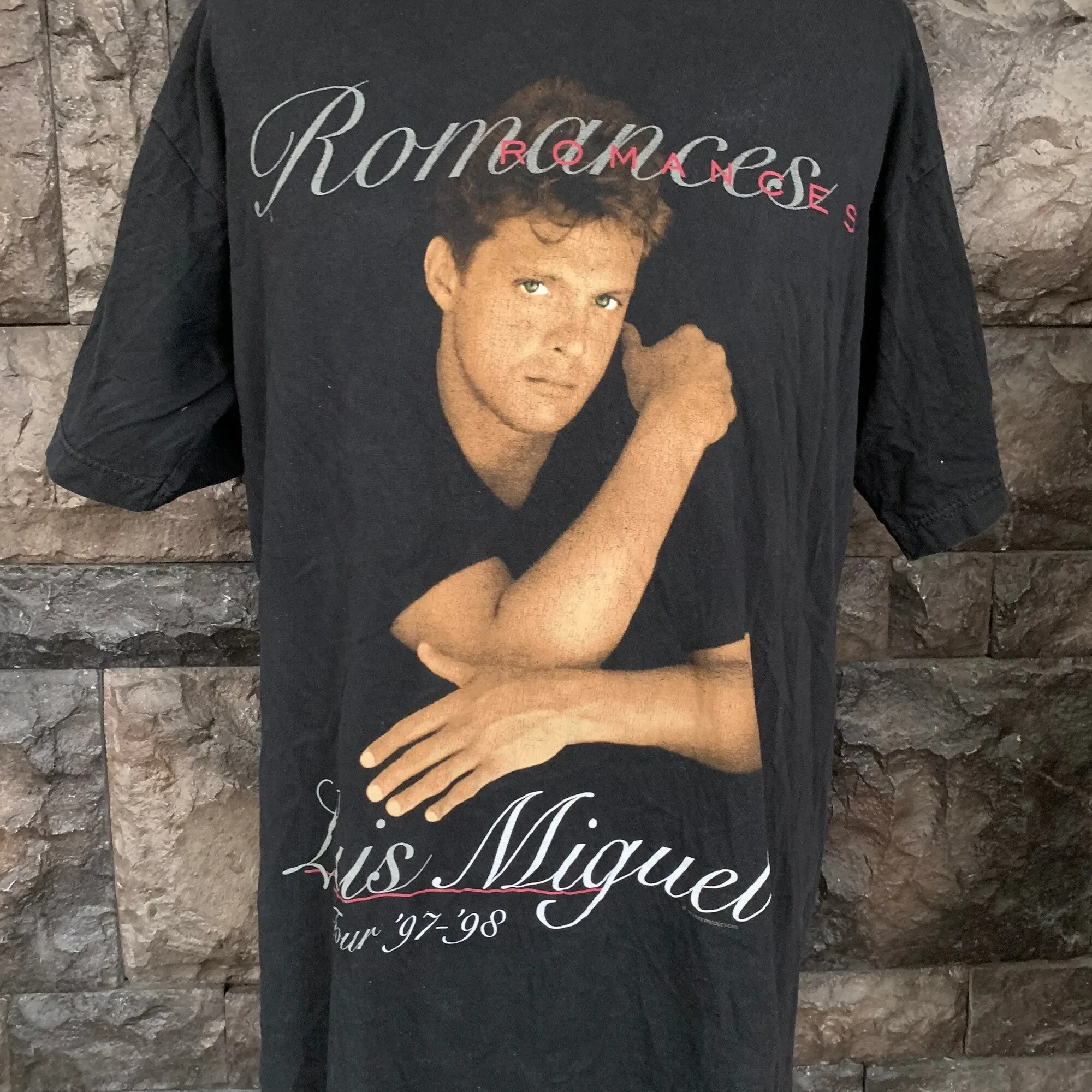 Vintage anni \'90 Luis Miguel Romances 97 98 Tour Concert T T shirt