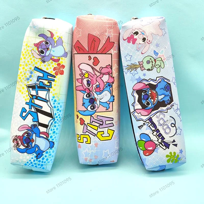 Imagem -06 - Kawaii Stitch Pencil Case para a Escola Disney Box Organizador de Papelaria Pen Bolsa Material Escolar Kids Gift 12 Pcs por Lote