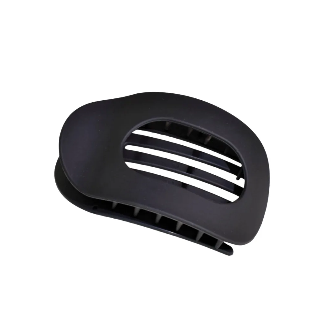 مشبك شعر مسطح بيضاوي غير لامع، فرنسي بسيط، مقاس كبير، منحنى لطيف، دبوس شعر مريح، إكسسوار للشعر، زينة أغطية الرأس