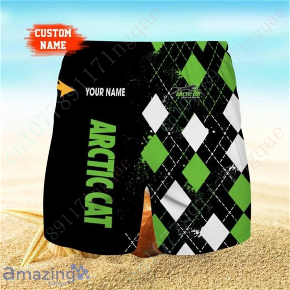 Arctic Cat pantalones cortos para hombre y mujer, ropa informal para correr, talla grande, Hip Hop, verano, lujo