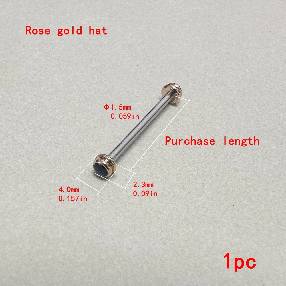 Vite per orologio diametro 1,5/0,059 Oro rosaSupporto cinturino in acciaio inossidabileParti di manutenzioneFissaggio per cintura/cintura in acciaio