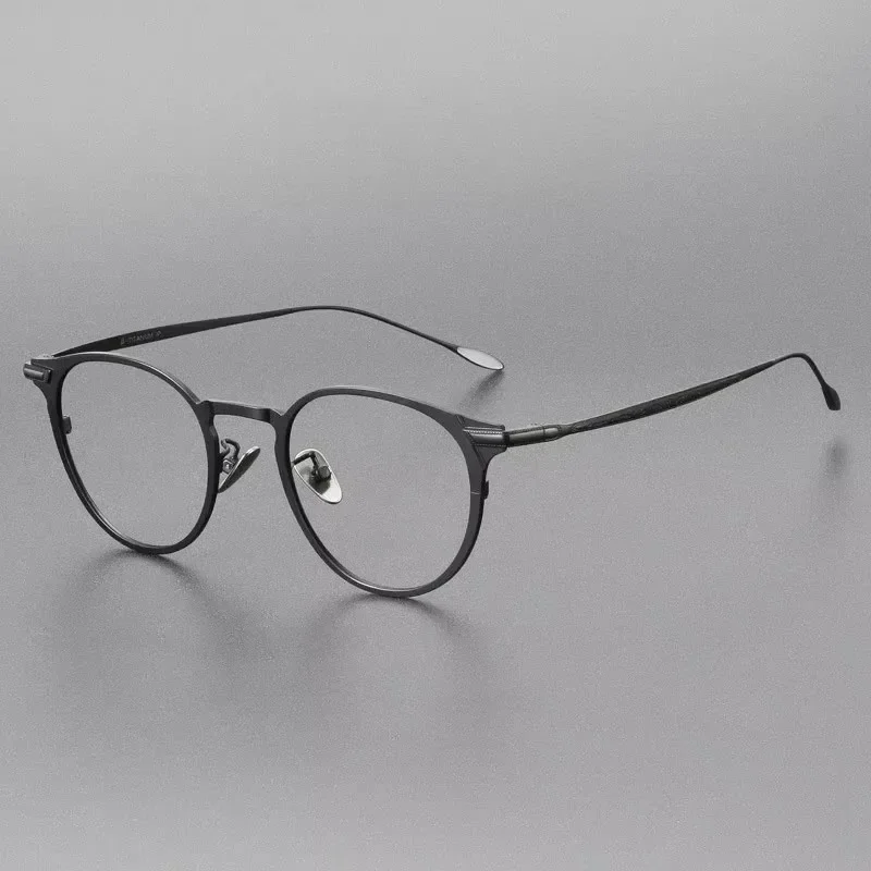 

Myopia Hyperopia Glasses Frames For Men and Women Pure Titanium Optical Spectacle Frame Retro Round Luxury Prescription UF0