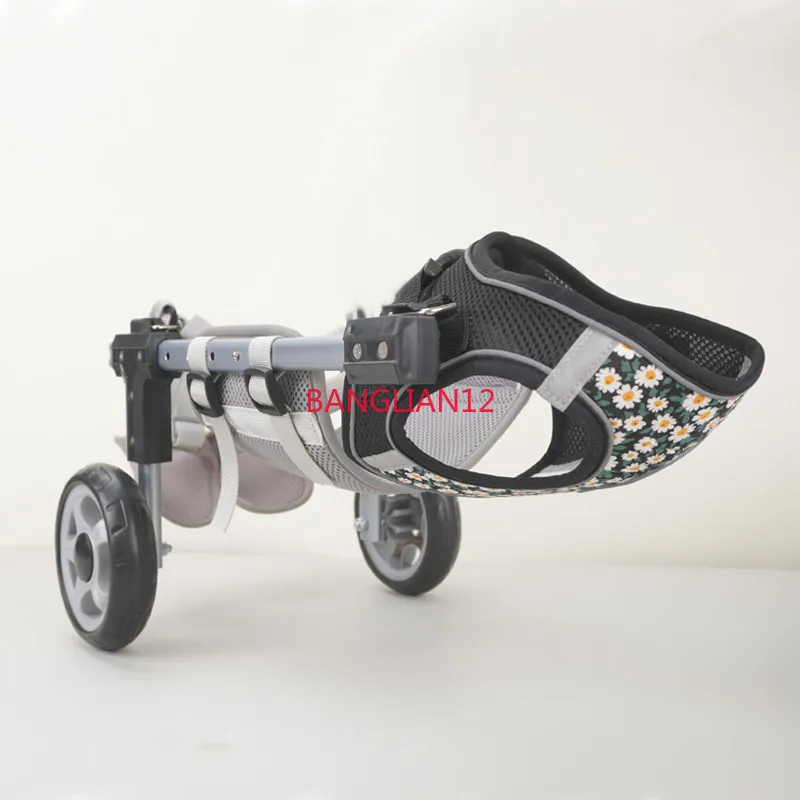 

Pet cart dog hind limb auxiliary bracket four-wheel scooter
