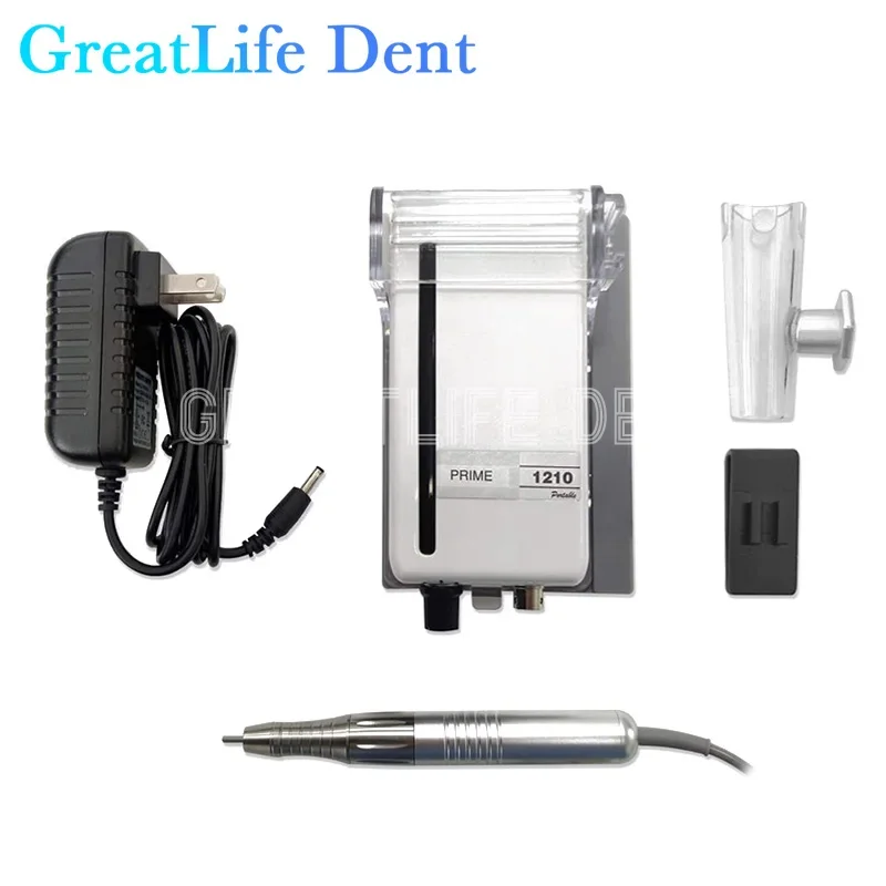 GreatLife Dent 30000 Rpm Prime 1210 Portable Manicure Nail Drill Set Rechargeable Electric Brushless Handpiece Motor Micromotor