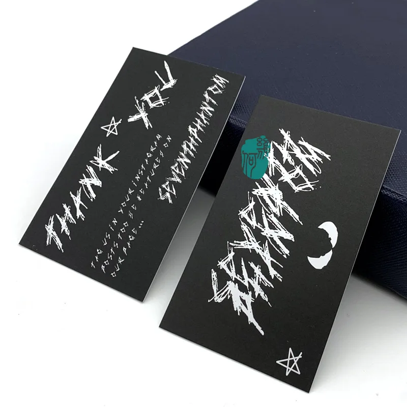 Customized Personalized Stamping Business Cards Design Black Embossed Printing Cards Custom Business Card Produc