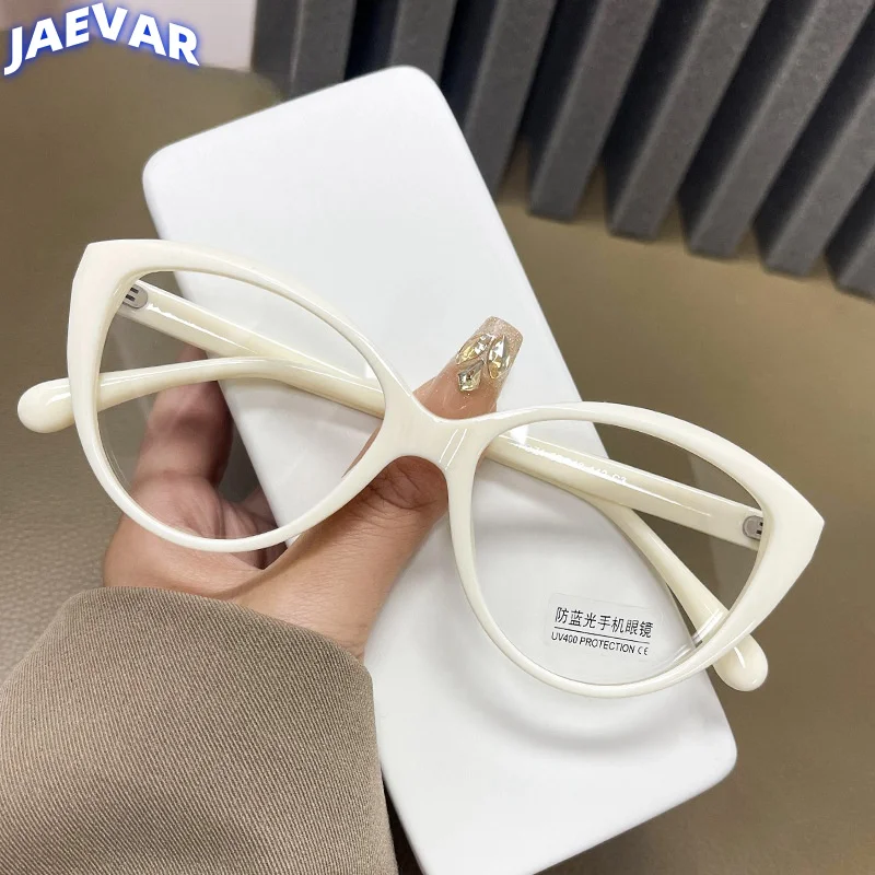 

TR90 Reading Glasses Frame Fashion Cat Eyes Women's Glasses Frame Ultra Light Anti Blue Light Optical Prescription Frame TROZ1