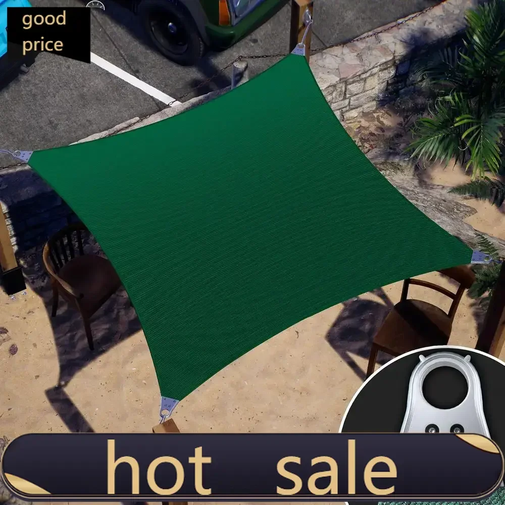 

Популярный, настраиваемый зеленый тент-парус 13' x 21' для защиты от солнца, коммерческого класса, с защитой от УФ-излучения 50+, из сверхпрочной ткани, гарантия 5 лет