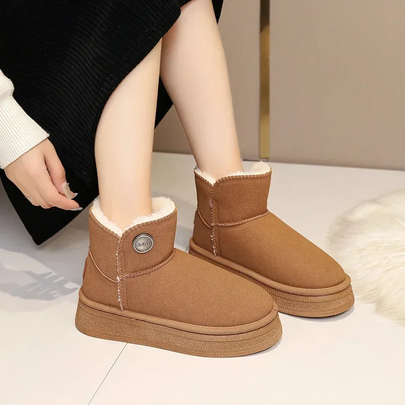 

Winter 2025 New Foreign Fashion Cotton Shoe Piled Thickened Waterproof Short Boots Children's Shoes