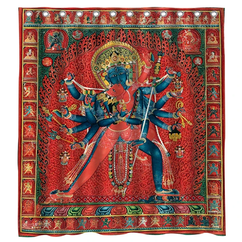 Hindu God Sexual Ancient Paintings Shower Curtain By Ho Me Lili Family Decorations Unique Birthday Present Suitable For Teenager