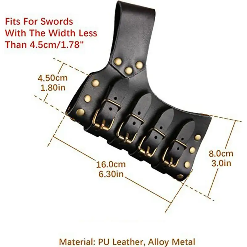 Medieval Leather Rapier Belt Accessories for Cosplay