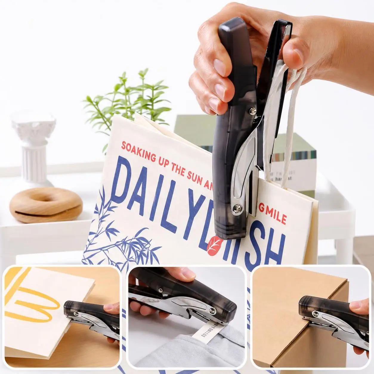 Labor Saving Handheld Plier Stapler One Hand Operation Lever Type Heavy Duty Stapler for Packaging Office Binding Stationery