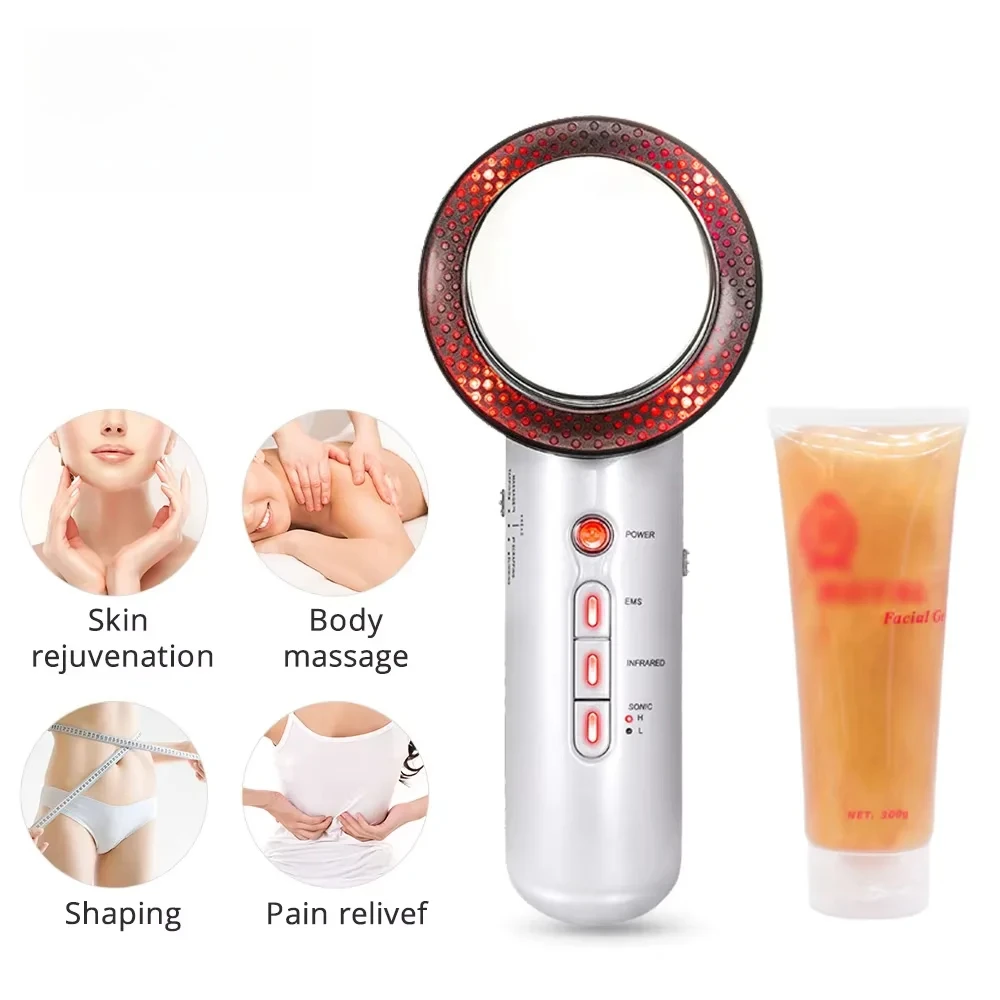 

3 in 1 Cavitation Ultrasonic Machine Weight Loss Microcurrent EMS Body Slimming Massager Fat Burner Cream Gel