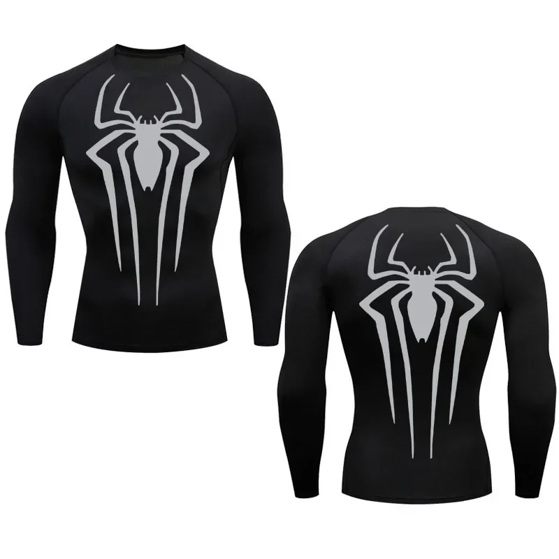 Compression Shirt Men\'s Running T-Shirt Long Sleeve Sun Protection Second Skin Fitness Top Quick Dry Workout Bodybuilding T-Shir