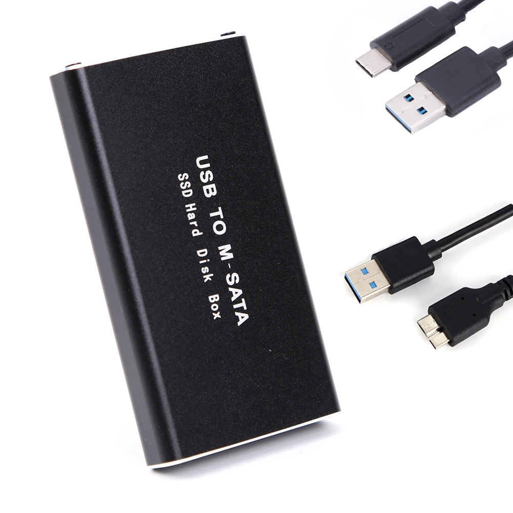 mSATA to USB 3.1 3.0 SSD Case Enclosure Mini SATA USB Adapter External Solid State Disk Box for 30x50 mSATA HD Hard Disk