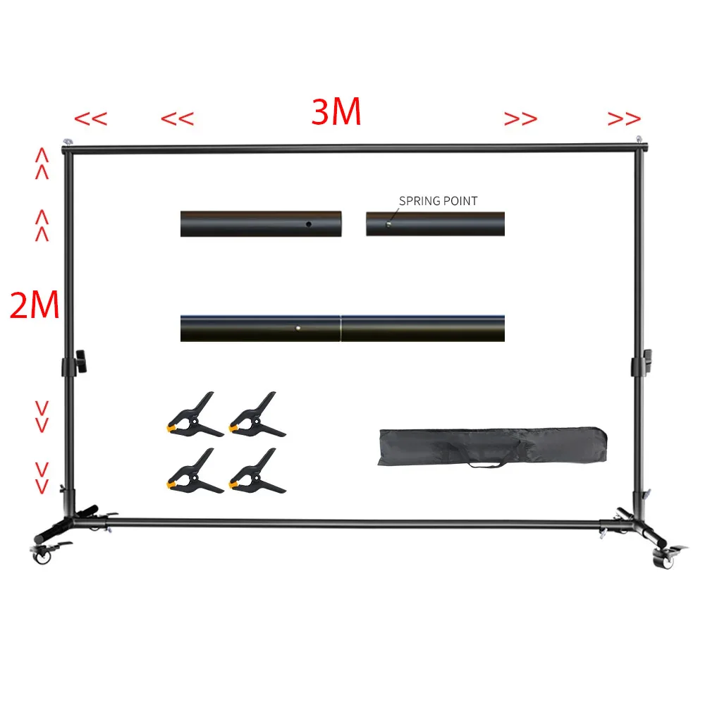 Sfondo di supporto per sfondo fotografico da parete Sistema di supporto regolabile Cornice per foto