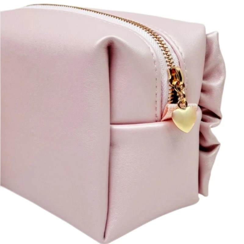 フラワーノーズ限定版ピンクコスメティックバッグ大容量ぬいぐるみ洗面用具収納ハンドバッグ