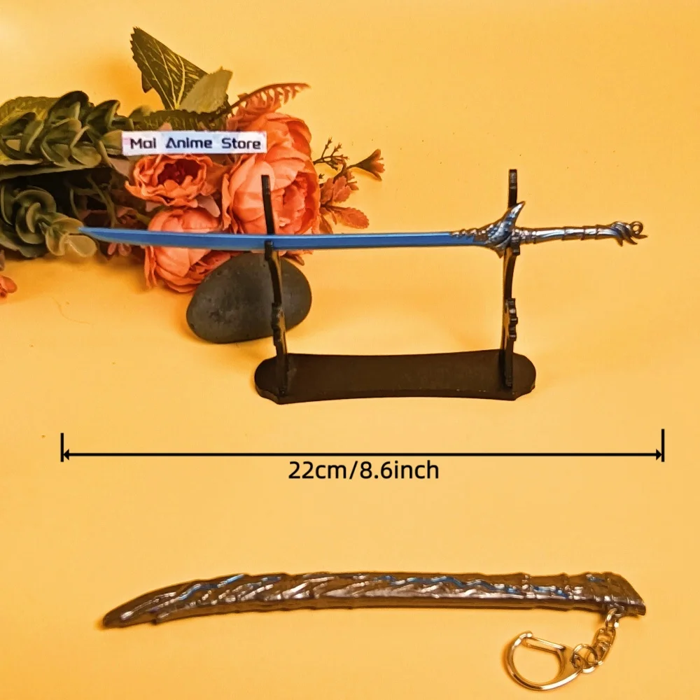 10 بوصة معدنية فيرجيل ياماتو كاتانا ياماتو اليابانية كاتانا صابر أنيمي الشيطان قد يبكي 5 السيف الحديد النينجا سكين لعبة غير حادة هدية #4