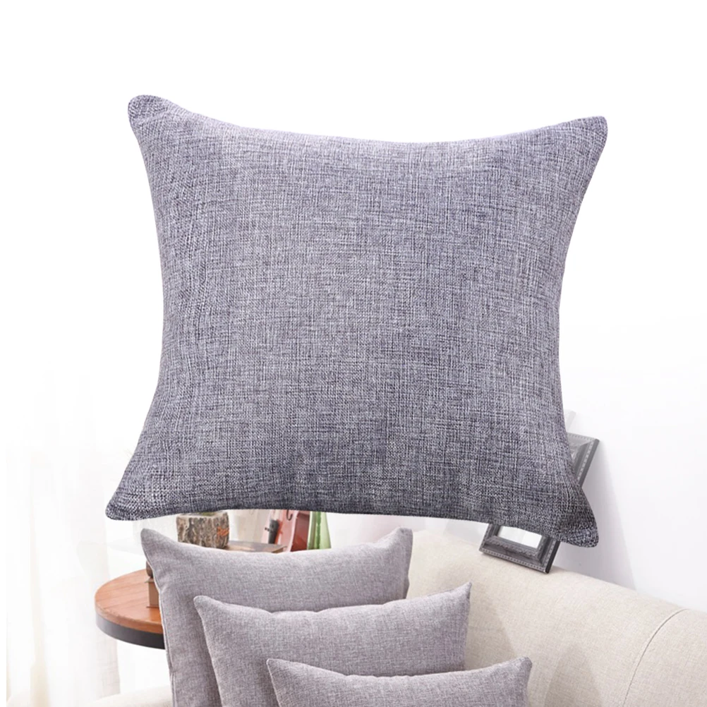

Linen Pillow Covers 50x50 Premium Flax Decorative Throw Pillowcase for Sofa Bed Car Office Summer Hidden Zipper