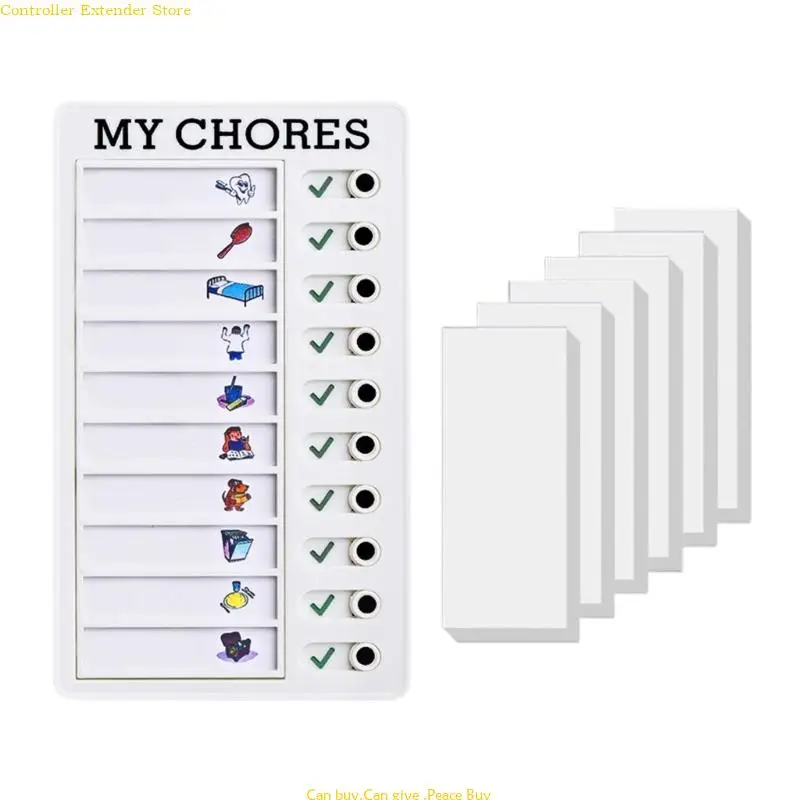 

Kid Chore Chart Portable Routine Checklist Board for Daily Routine Planning, Schedule Checklist Board with 60 Cardstock