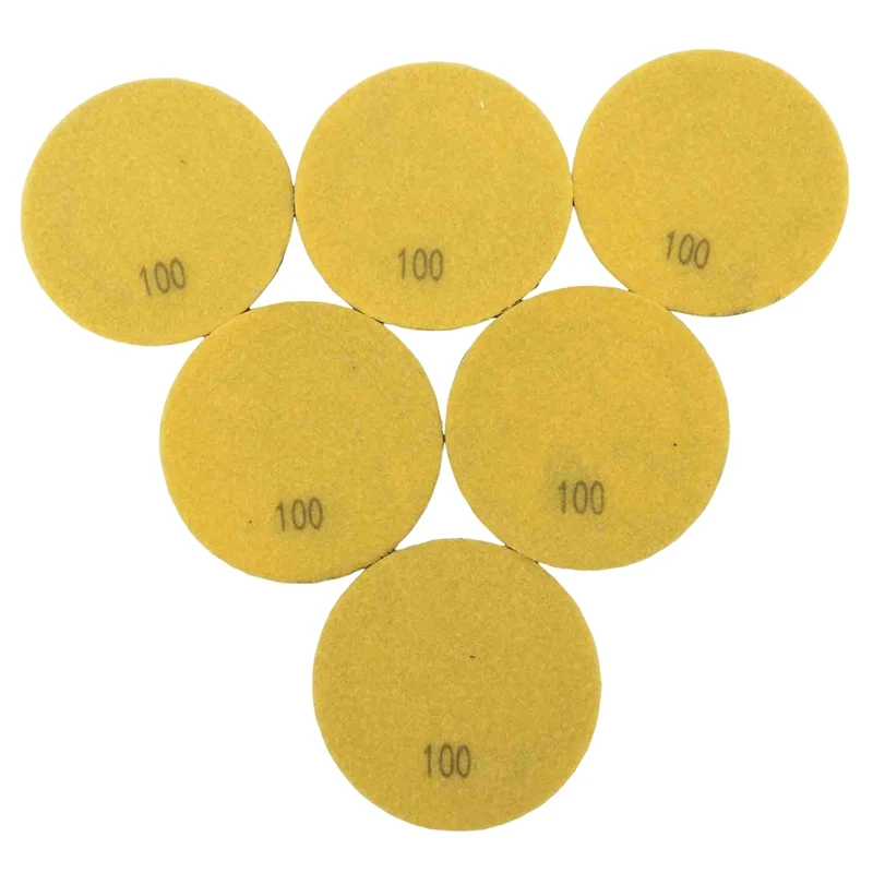 

6 PCS Diamond Floor Polishing Pads Resin Bond Terrazzo Floor Diameter 4 Inch