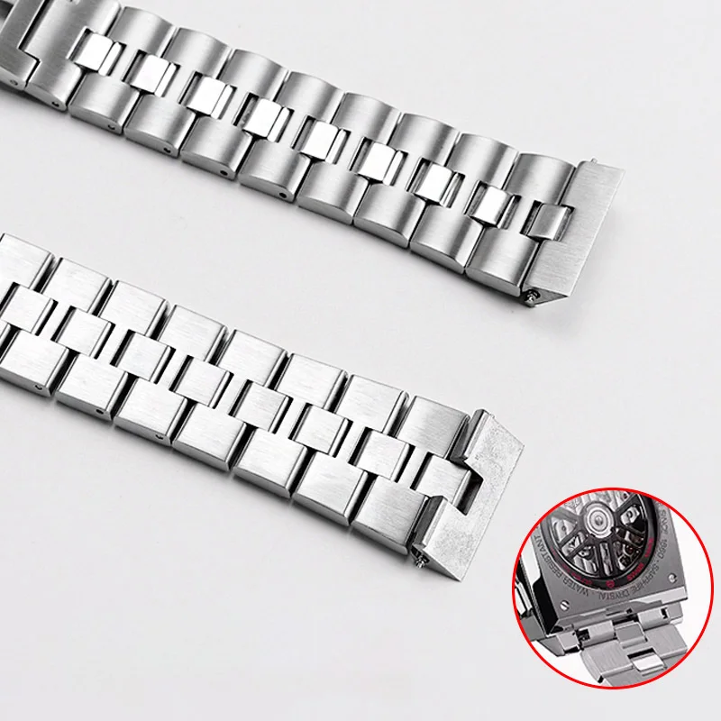 Stainless steel wristband for TAG Heuer men\'s watchband Monaco series CBL2111 stainless steel watch strap 22mm watch accessories