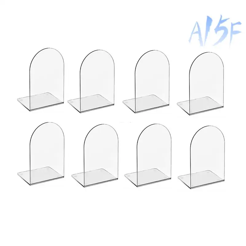 

A15F-Acrylic Book Ends For Book Shelves Bookends Non-Skid Book End Clear Bookends For School Library And Desktop Organizer